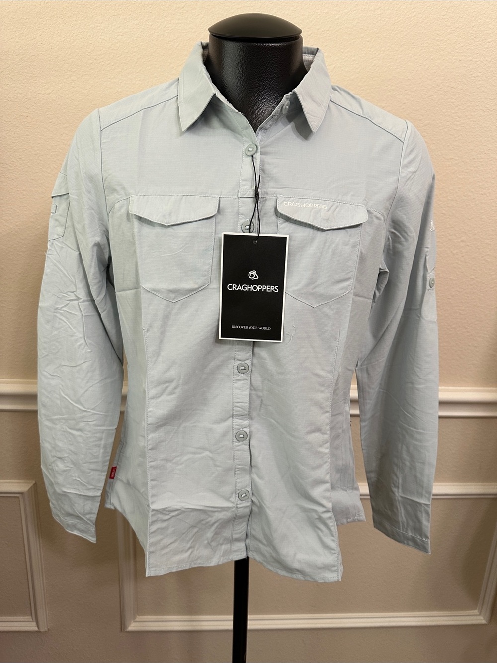 Craghoppers NOSILIFE ADVENTURE LONG SLEEVE SHIRT - Mineral Blue